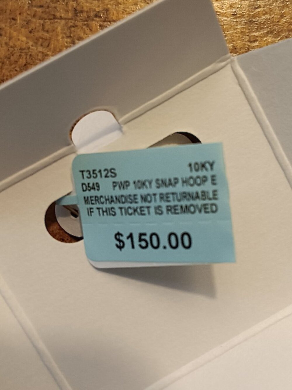 New Belk & Co. Snap Hoop Earrings in 10K Yellow Gold - Picture 5 of 5